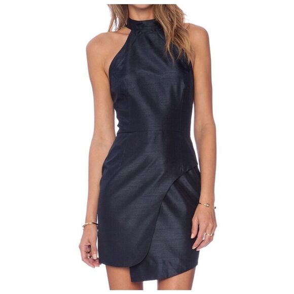 Keepsake Tessellate black small diamond halter mini dress Keepsake Tessellate black small diamond halter mini dress